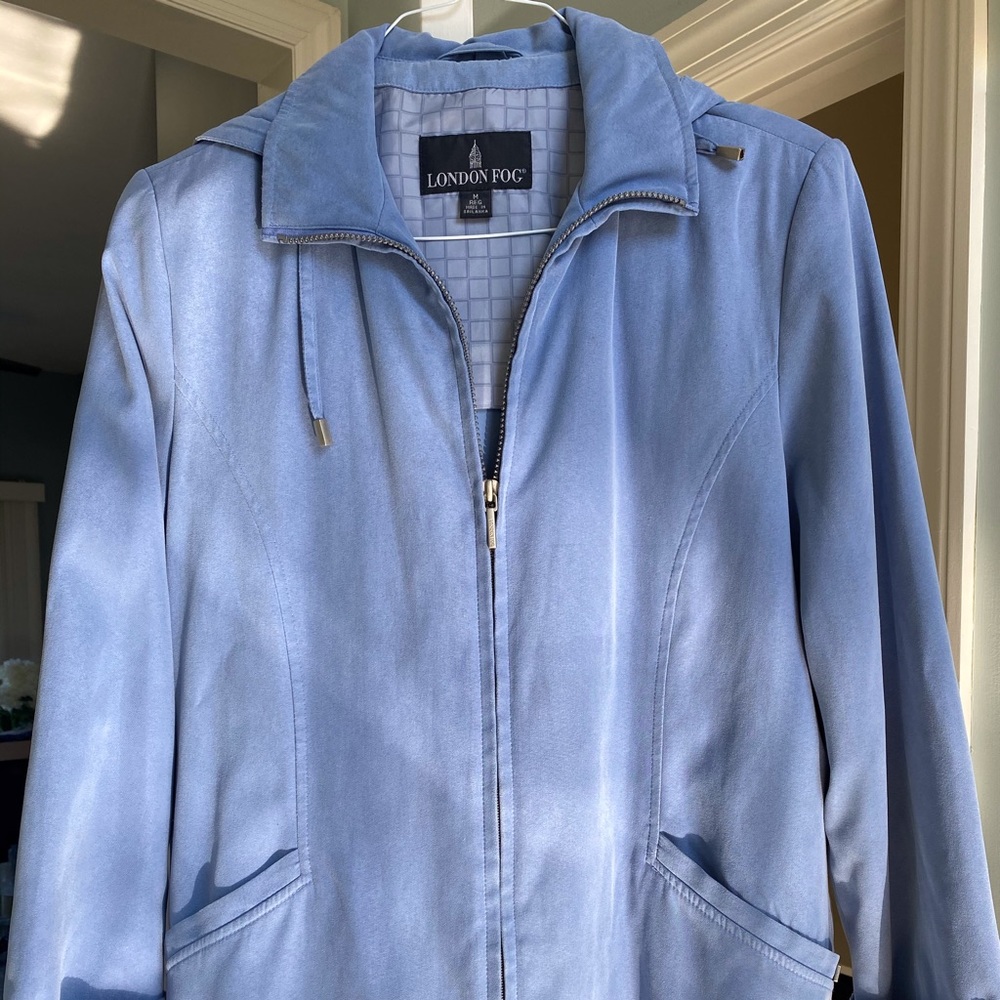 Blue London Fog raincoat, pristine condition